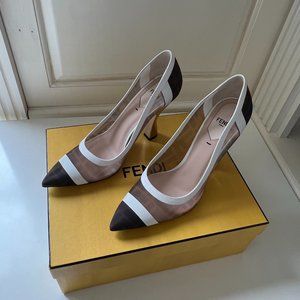Fendi Court Shoes Mesh Heel Size 39.5